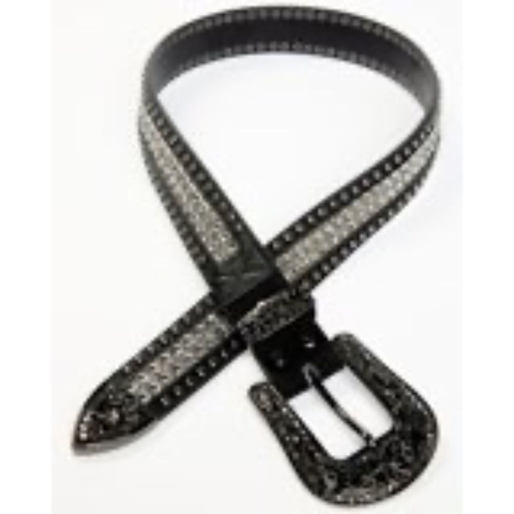 Wonderwest- Rhinestone Belt Black